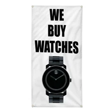 Vertical Vinyl Banner Multiple Sizes We Buy Watches Business Business Outdoor