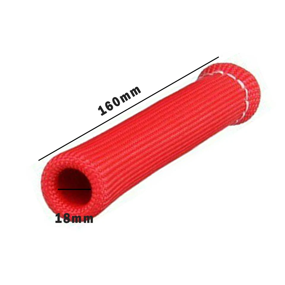 Red 8Pcs 2500° Spark Plug Wire Boots Protectors Sleeve Heat Shield Cover For BBC - Image 2 of 4