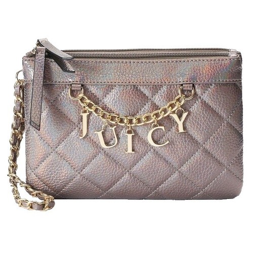 JUICY COUTURE White CRYSTAL Quilted VELOUR Small BACKPACK  display picture 1