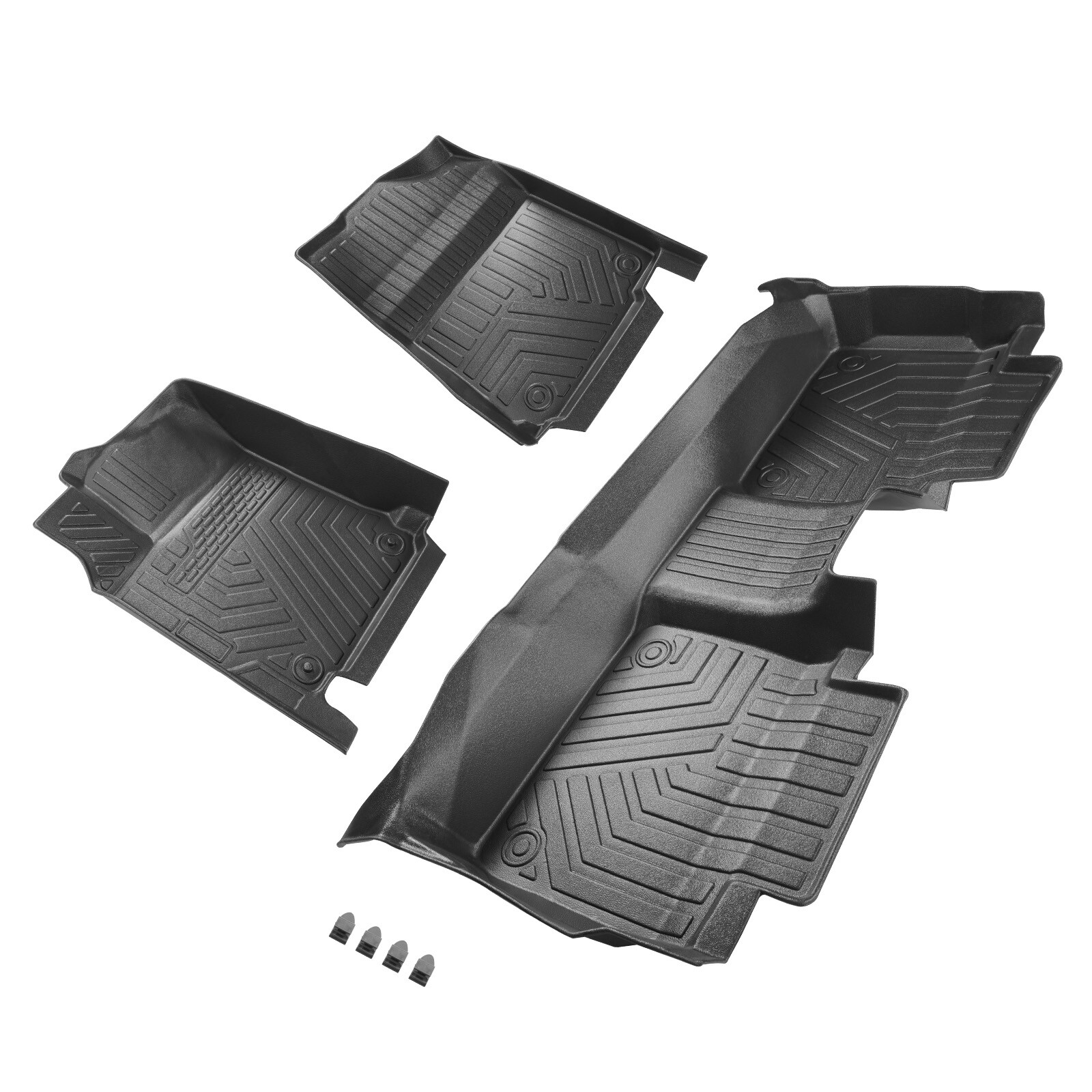 Toyota Camry 2012-2017 Black TPE Floor Mats Set Front & Rear Liners  
