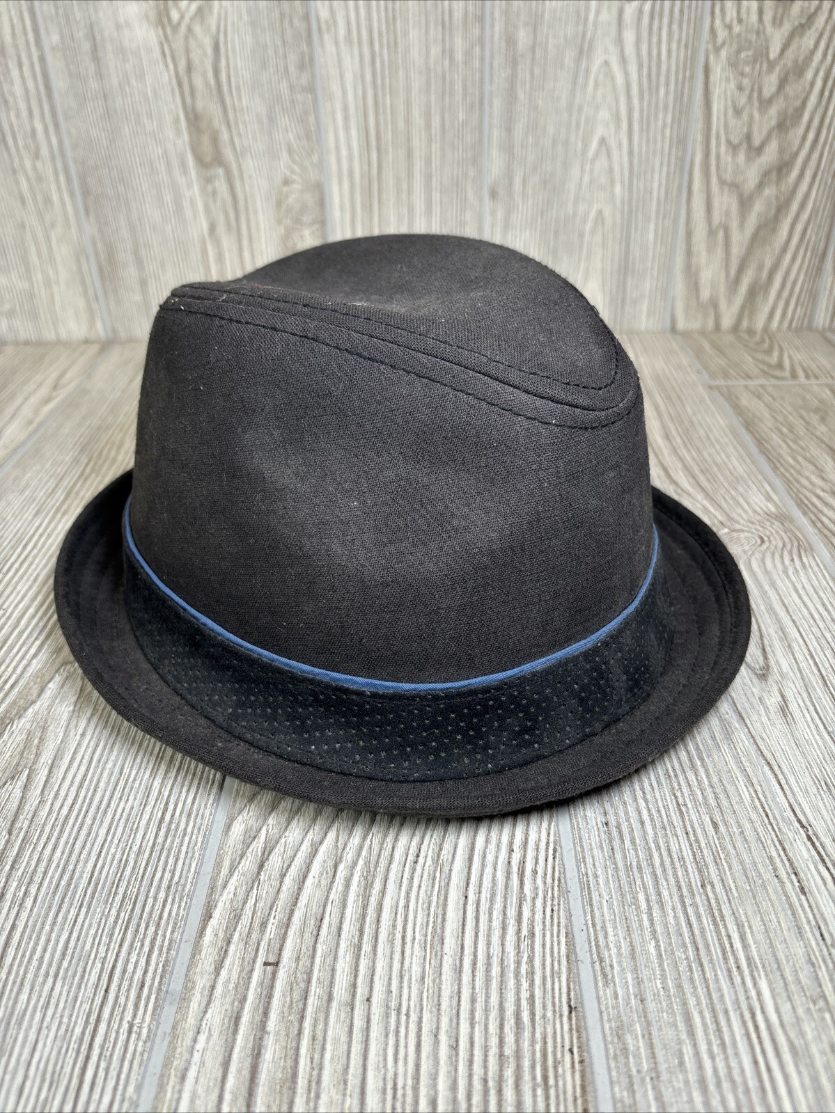 CUBAVERA Cotton Hemp Fedora Hat in Black or Blue - L/XL Newsboy Style-image