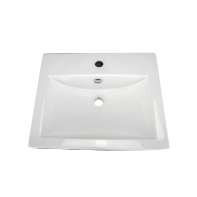 Rok Apron Shaped Vessel Bathroom Vanity Sink 20-1/2'' X 16-3/4'' White Porcelain