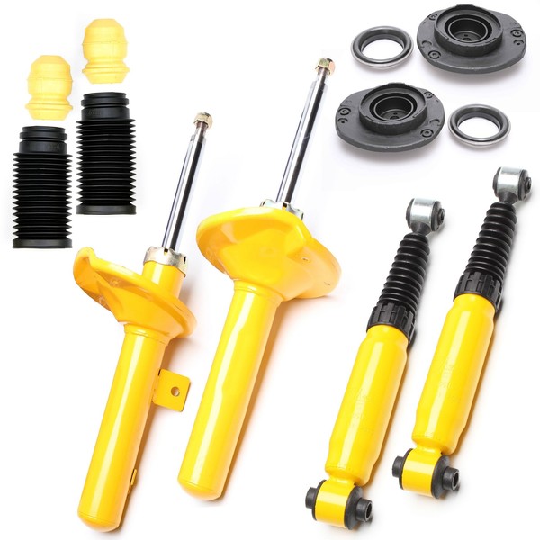 4X Sport-StoßDÄMpfer Gasdruck Vorne Hinten + Domlager Staubkappen - Peugeot 206-image