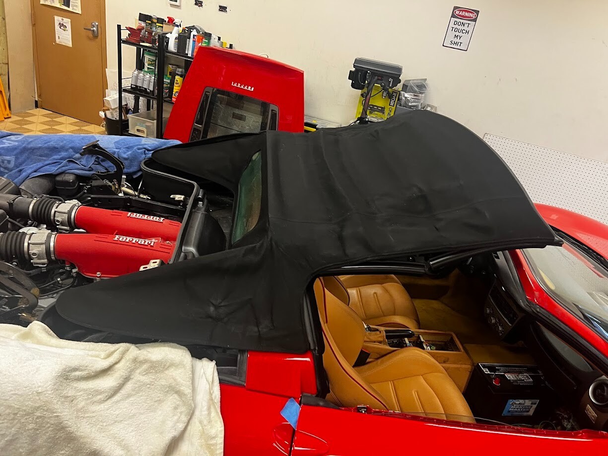 Ferrari F430 Spider OEM Rear Hood Engine Cover, Deck Lid Complete w Glass