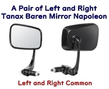 Set of 2 Left and Right Tanax Baren Mirror Black Napoleon Motorcycle NB-002 DHL