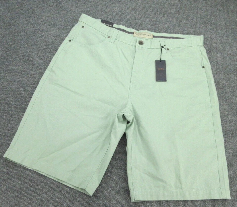 Pantalones Cortos de Tela Paper Denim Para Hombre 38 Verde PD&C Ajuste Regular Algodón (39x11.5) NUEVOS CON ETIQUETAS NUEVOS Foto 3 de 4