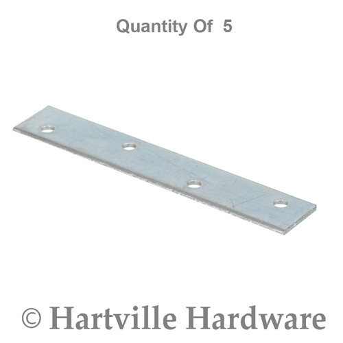 Hillman Zinc-Plated Mending Plate, 5 x 5/8 in. 5-Pack 851499