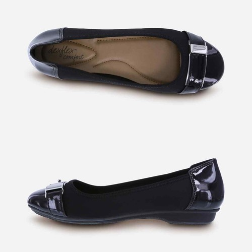 Dexflex Comfort Corey Women's Black Slip-On Flat Shoes Medium or Wide Width  | eBay