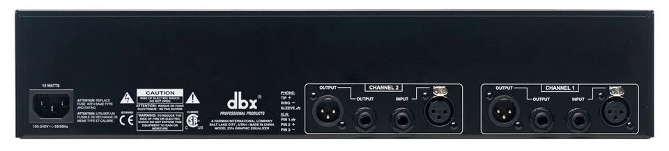 DBX 231S Dual 31 Band Graphic Equalizer Pro Audio Rack Mount EQ + Low Cut Filter - Image 2 of 3