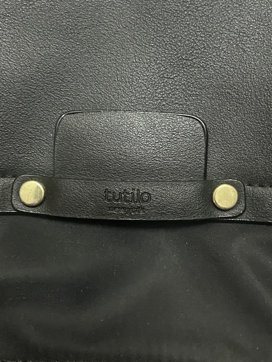 Tutilo New York Backpack Black Nylon Faux Leather Work  display picture 3