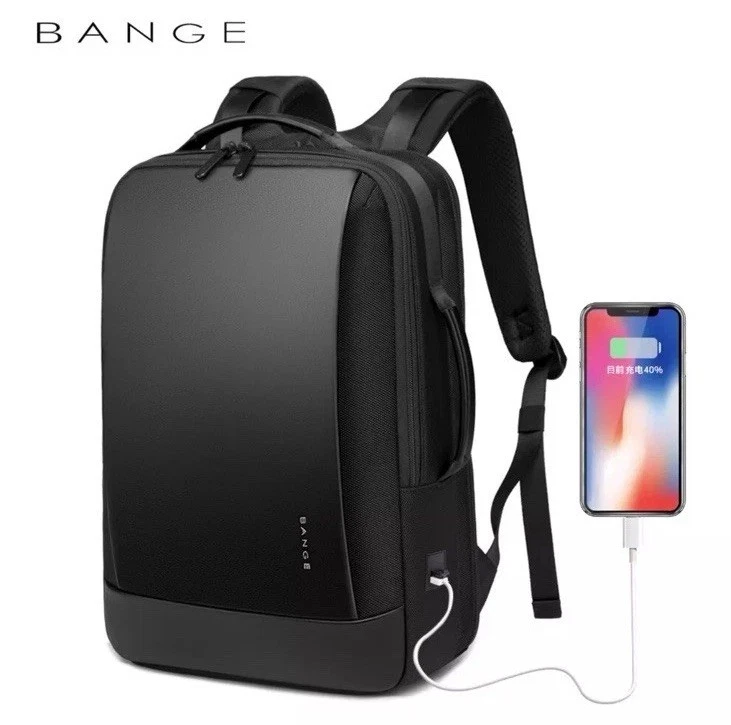 BANGE Backpack 17” Laptop Office Travel Backpack USB Port Extendable 22-35L