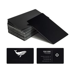 0.42Mm Metal Business Card Blanks for Laser Engraving, 50 Pcs Premium Aluminum S