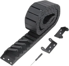 15X50Mm Drag Chain Length 1Meter inside Open Type Black Plastic Flexible Cable C