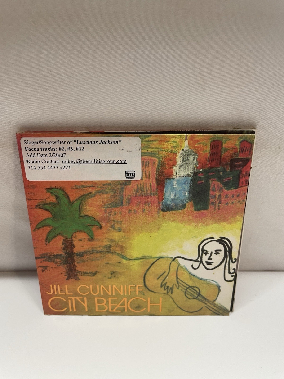 CUNNIFF JILL: CITY BEACH - CD Cardboard Sleeve  - TESTED