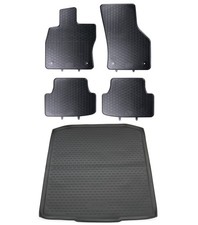 Gummi Fußmatten Kofferraumwanne Set für Skoda Octavia 3 5E Kombi Gummimatten