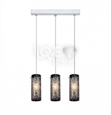 Image of Chrome Pendant Light with E14 Sockets - New