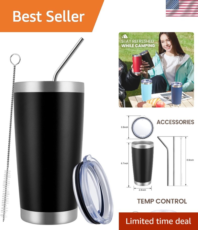 20oz Tumbler Cup Double Wall Vacuum Insulated Travel Mug Bulk, Stainless Stee...