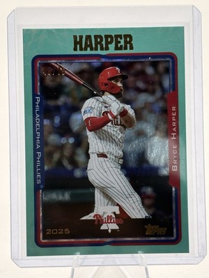 2025 Topps Archives Bryce Harper #255 Aqua /75
