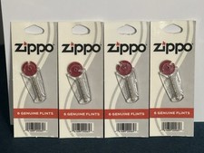 Authentic Zippo Replacement Lighter Flint 4 Pack, 24 Flints for Clipper And More