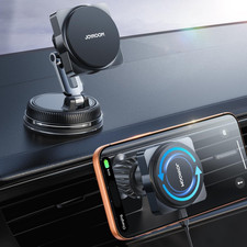 Magsafe Car Mount Charger Smart Fingerprint-Touch Rotation 15W Magsafe Wireless