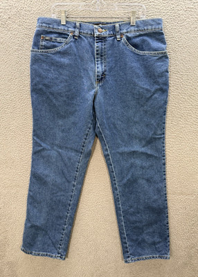 Lee Jeans Mens 38x30 Blue Regular Fit Straight Leg Workwear Chore Barn Grunge
