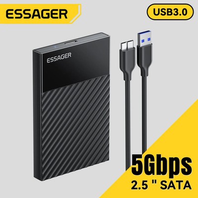 Essager 2.5 Inch External SSD HDD Enclosure USB3.0 SATA Hard Drive Adapter 5Gbps