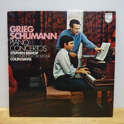 6500 166 GRIEG SCHUMANN Piano Concertos STEPHEN BISHOP PHILIPS STEREO LP EX+