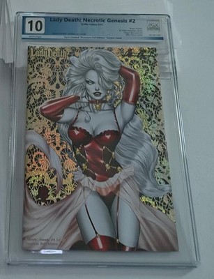 Lady Death Necrotic Genesis #2 Tucci Limited Premium FOIL Cover Edition PGX 10.0