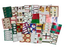 26 Sheets Vintage 80s 90s Christmas Gift Tag Stickers Lot Hallmark And More