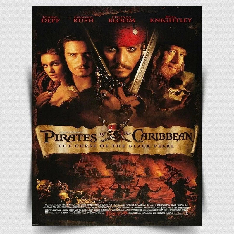 Piratas del Caribe - PLACA DE PARED SIGNO DE METAL impresión de póster A6 A5 A4 A3