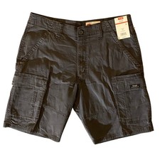 Wrangler Five Star Premium Men's Charcoal Cargo Shorts Relaxed Fit Size 32 NWT