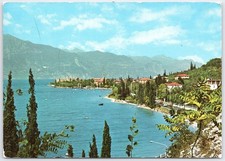 Vintage Torri del Benaco Lake Garda Italy Postcard 1973 Panorama View