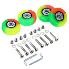 50mm x 18mm Colorful Luggage Suitcase Wheels, Rubber Swivel Caster Wheels Bea...