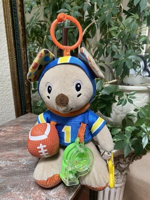 Infantino Infant Sports Fan Tag Along Rattle Bear Plush Football Player Star 10''