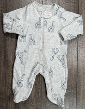Baby Boy Clothes Carter's Just one You Newborn Gray Giraffe Footed Outfit