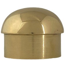 Brass Ball Bar Rail End Cap Dome 2 Inch