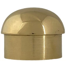 Brass Ball Bar Rail End Cap Dome 2 Inch