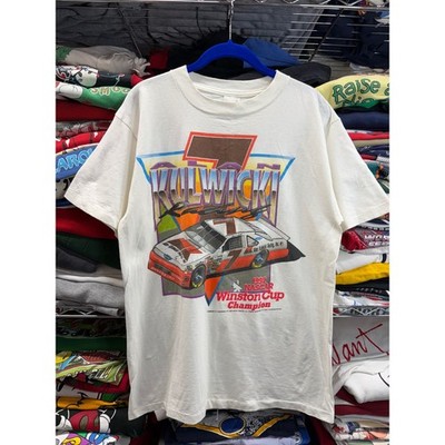 Vintage 1992 Alan Kulwicki NASCAR Winston Cup Champion T-Shirt Alore White Med
