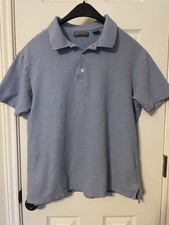 Daniel Cremieux Blue Solid Knit Polo Shirt Co...
