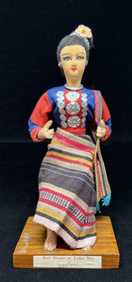 Thai Red Muser Or Lohu Nyi Doll Handmade