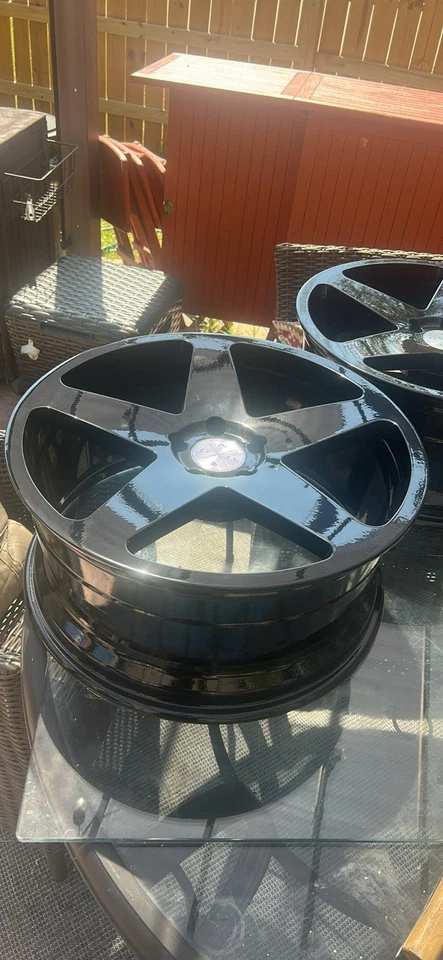 Как новый глянцевый черный 20x10 + 42 мм и 20X9 + 35 мм BD15 Blaque бриллиант колеса комплект - Изображение 3 из 4