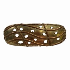 XL B Brutalist Abstract Modernist Hippie Handmade Boho Mcm Vtg. Belt Buckle READ
