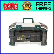 Plano 3700 Angled Fishing Tackle Box Storage System Green Tan