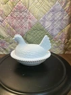 Indiana Glass Vintage Milk Glass Hen on Nest Covered Candy Dish 7” Nesting Hen