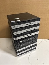 Lot of 8 HP Small Form Factor Desktop includes AMD PRO A6-9500E EliteDesk 705 G4