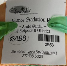 SewBatik Nuance Gradation Batik Cotton Jelly Roll Strips Quilting 2663