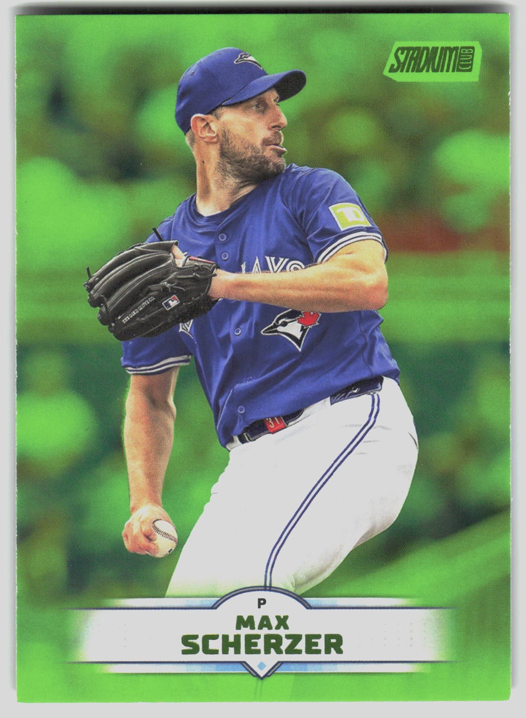 2025 Topps Stadium Club Max Scherzer #136 Green Toronto Blue Jays