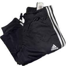 Adidas Warm-Up Black Sweatpant Joggers Pants Womens Casual H48447 Size S NEW