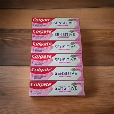 Colgate Sensitive Maximum Strength Whitening Toothpaste Spearmint Gel 6oz-6 Pack