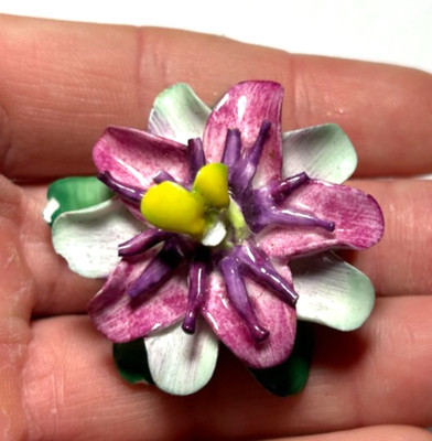 Artone Brooch Flower Beautiful Bone China Vintage - Made in England